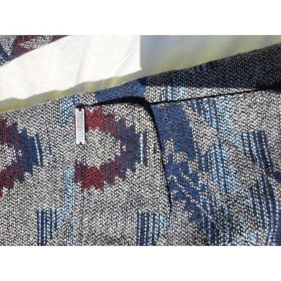 Vintage Billabong Women's Medium Coat Navajo Pattern Hooded Wool Blend Toggle Co - Picture 11 of 11